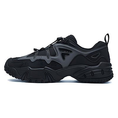 FILA FUSION KRIPTONITE Cushioned Wear-Resistant Breathable Moisture-Wicking Low-Top Casual Shoes Women's Black Gray