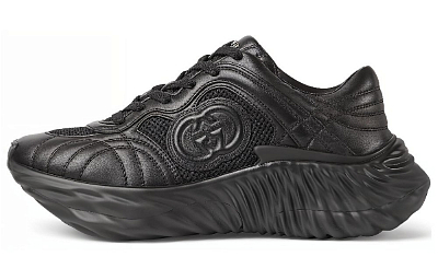 GUCCI Ripple Low Top Casual Shoes Women's Black
