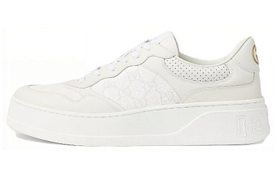 GUCCI Gg Canvas Trainer 'White Grey'