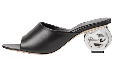 GUCCI 65mm Interlocking G-heel Mules