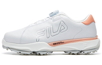 FILA Heritage-FHT Cushioning Anti-Slip And Wear-Resistant Low-Top Golf Shoes Women's White Orange