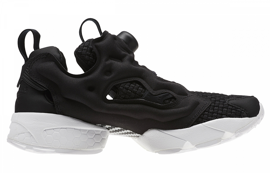 Reebok Instapump Fury Woven Running Shoes Black/White Women's
