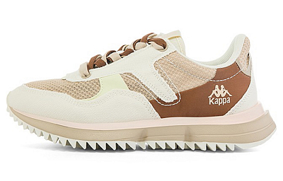 Kappa Capa Durable Breathable Lightweight Low-Top Casual Shoes Unisex White Brown