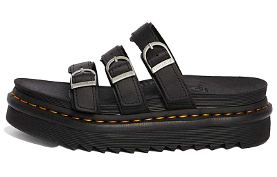 Dr. Martens Blaire Leather Slide Black Hydro Women's