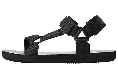 Reebok Expce Wear Resistant Non Slip Open Toe Flat Heel Sports Black Sandals