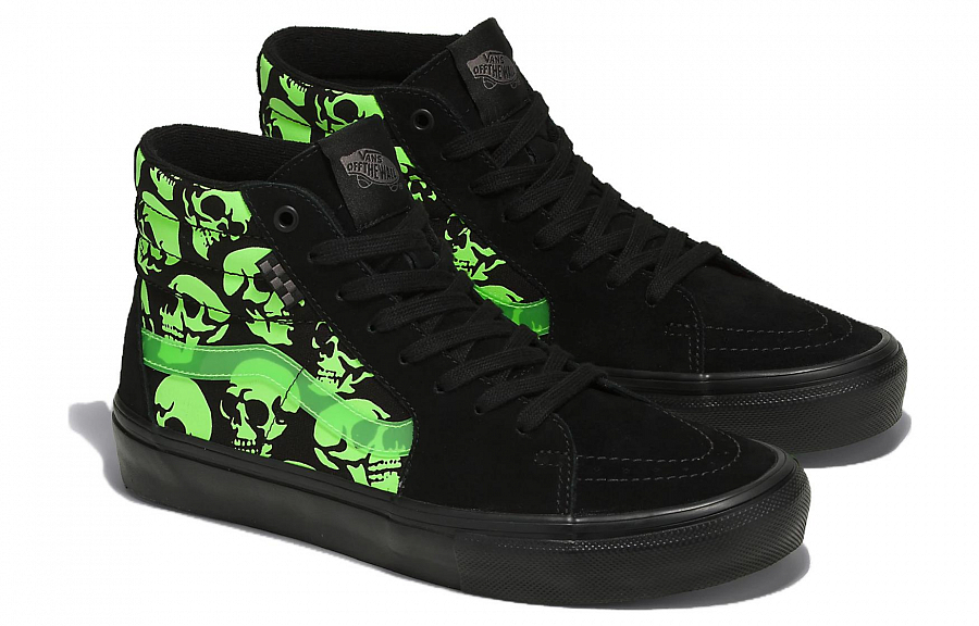 Sk8 Skate Vans Hi 'Glow Skulls'