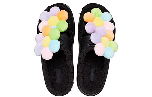 Crocs Classic Cozy Daisy Clogs 'Black Multi' Women's 3 3256120