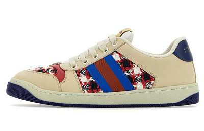 GUCCI Slip-Resistant Low-Top Skateboard Shoes Women's Beige