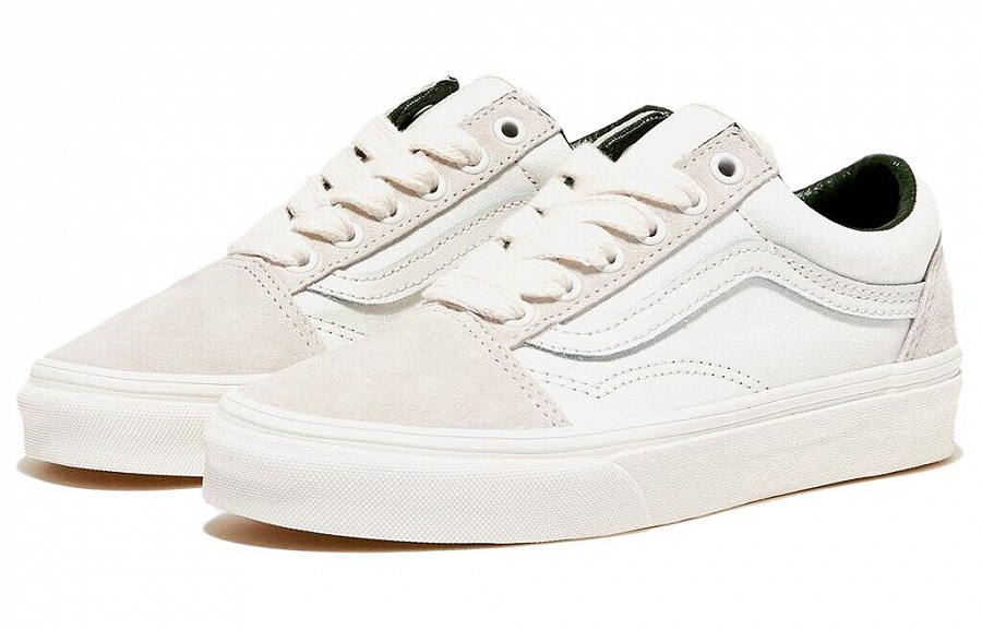 Old Skool Vans 'White Green'