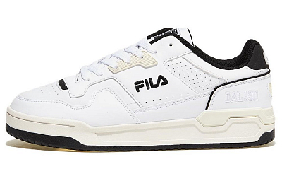 FILA Targa Anti Slip Wear Resistant Low Top Skateboard Shoes Unisex White Black