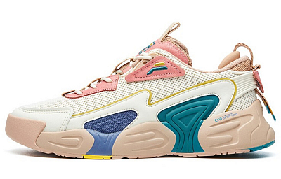 FILA Vortex Vintage Basketball Shoes Women's Low Top Milk Tea/Wreath Color