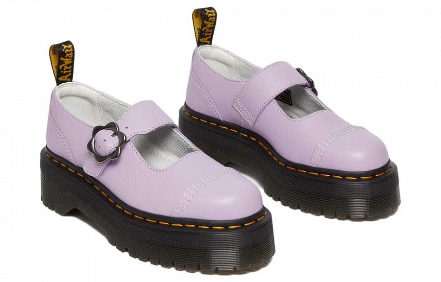 Dr. Martens Addina Flower Buckle Leather Platform Shoes 'Lilac' Women's купить в интернет-магазине Yoocart с быстрой доставкой по России.