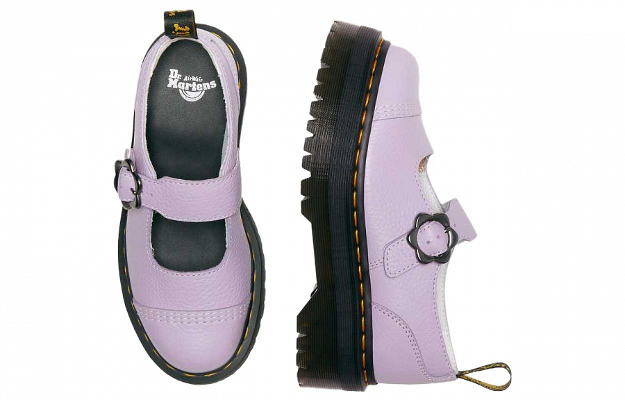 Dr. Martens Addina Flower Buckle Leather Platform Shoes 'Lilac' Women's купить в интернет-магазине Yoocart с быстрой доставкой по России.