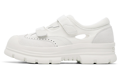 Dickies Patchwork Collection Fashion Minimalist Style Design-Themed Thick Sole Skateboard Shoes Women's Beige