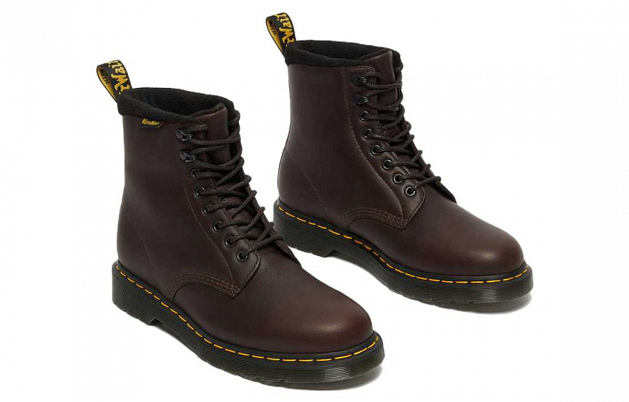 Dr. Martens 1460 Pascal Warmwair Leather Lace Up Boots 'Dark Brown' купить в интернет-магазине Yoocart с быстрой доставкой по России.