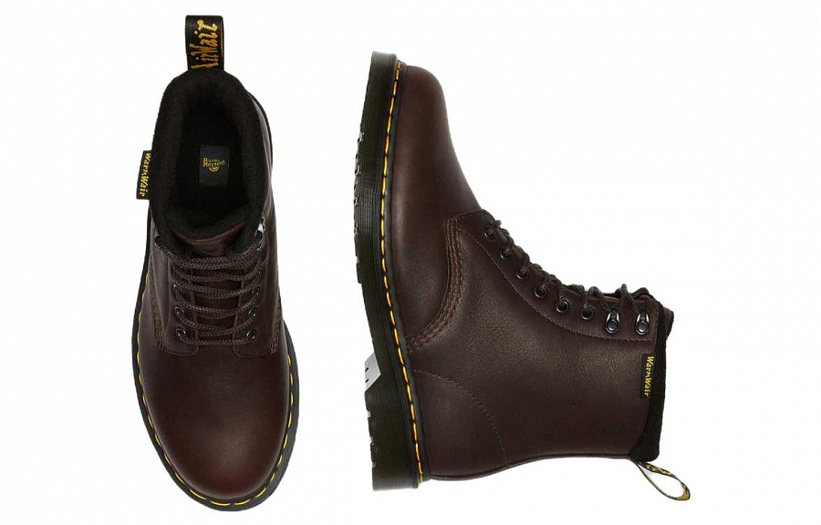 Dr. Martens 1460 Pascal Warmwair Leather Lace Up Boots 'Dark Brown' купить в интернет-магазине Yoocart с быстрой доставкой по России.