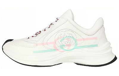 GUCCI Women's Run Sneaker 'White Pink Turquoise' Women's