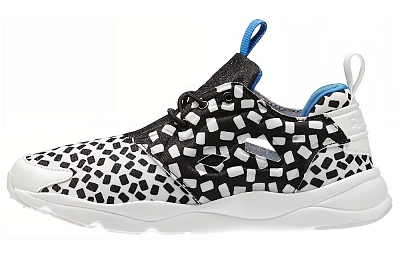 Reebok Furylite Anti-Slip Wear-Resistant Low-Top Casual Running Shoes Women's White Black Blue