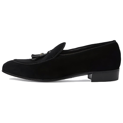 GUCCI Double G-detail Velvet Loafers
