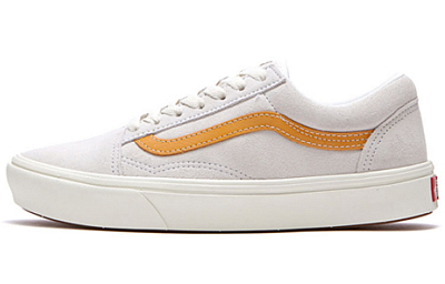 Vans Comfycush Old Skool Low Tops Casual Skateboarding Shoes Unisex Gray Orange