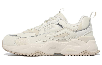 FILA Rayflide Low Top Casual Shoes Unisex Pearl White Korean Style