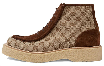 GUCCI GG Supreme Lace-up Boots