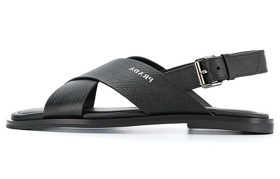 PRADA One Strap Sandals Men's Black