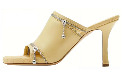 Burberry 85mm Decorative-zip Leather Sandals