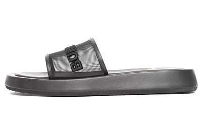 Burberry Embroidered Logo Slide Black Women's