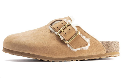 Birkenstock Closed Toe Slippers Men's Brown Regular