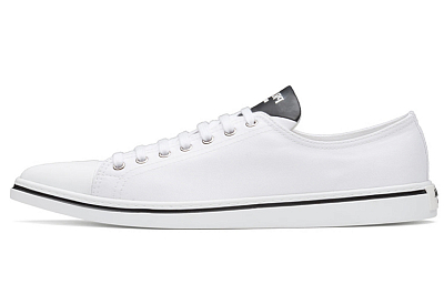 PRADA Low Top Skateboard Shoes Men's White
