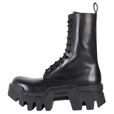 Balenciaga Bulldozer Lace Up Boot 'Black Vegetal Calfskin' Women's