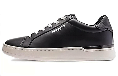 COACH Wear-Resistant Low-Top Skateboard Shoes Women's Black
