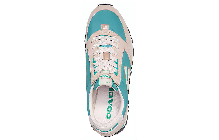 COACH Low-Top Sports Casual Shoes Women's Beige Green
