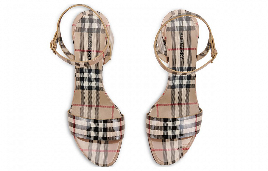 Burberry Leather Slingback Sandals Women's