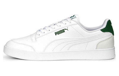 PUMA Shuffle Cushioning Wear-Resistant Low-Top Skateboard Shoes Unisex White Green