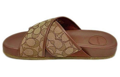 COACH Crossover Sandals Brown