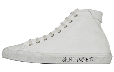 SAINT LAURENT Distressed Canvas Sneakers
