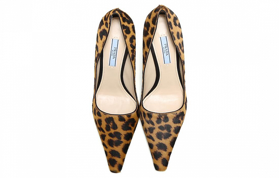 PRADA Satin Pumps 'Leopard' Women's