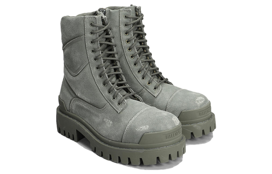 Balenciaga Combat Strike 20mm Boots 'Washed Grey Cotton' Women's купить в интернет-магазине Yoocart с быстрой доставкой по России.