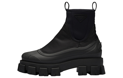 PRADA Short Chelsea Boots 6cm Men's Black