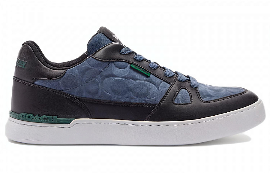 COACH Outlet Low Top Skateboard Shoes Men's Blue Black White