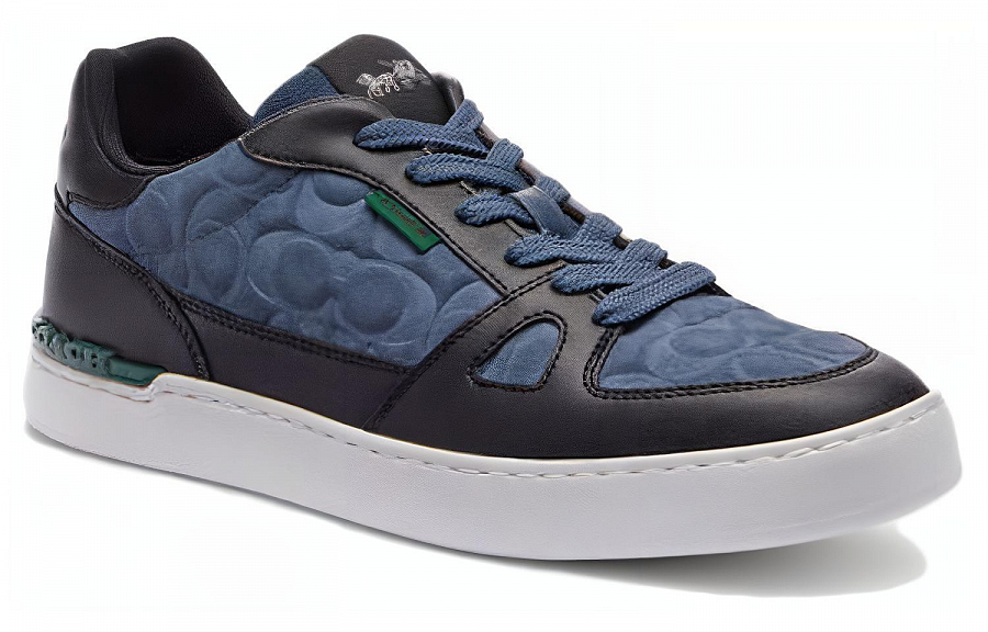 COACH Outlet Low Top Skateboard Shoes Men's Blue Black White