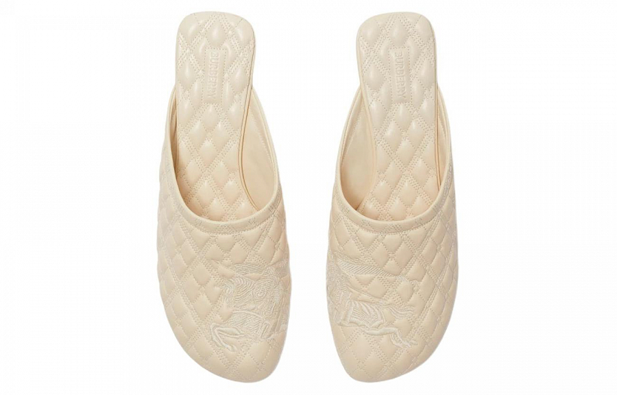 Burberry Quiet Wrap-toe Slippers Women's Ecru
