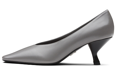 PRADA Irregular Heel High Heels Women's Silver