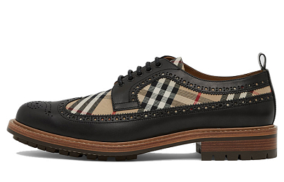 Burberry Vintage Derby Shoes Men's Black Brown