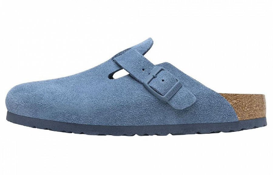 Birkenstock Buckled Suede Leather Slippers купить в интернет-магазине Yoocart с быстрой доставкой по России.