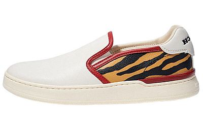 COACH Stylish Skateboarding Shoes Women's White Red