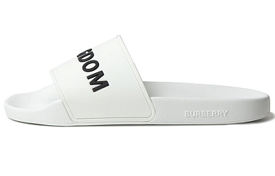 Burberry Slide Slippers Men White, Black