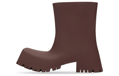 Balenciaga Trooper Rubber Boot Brown